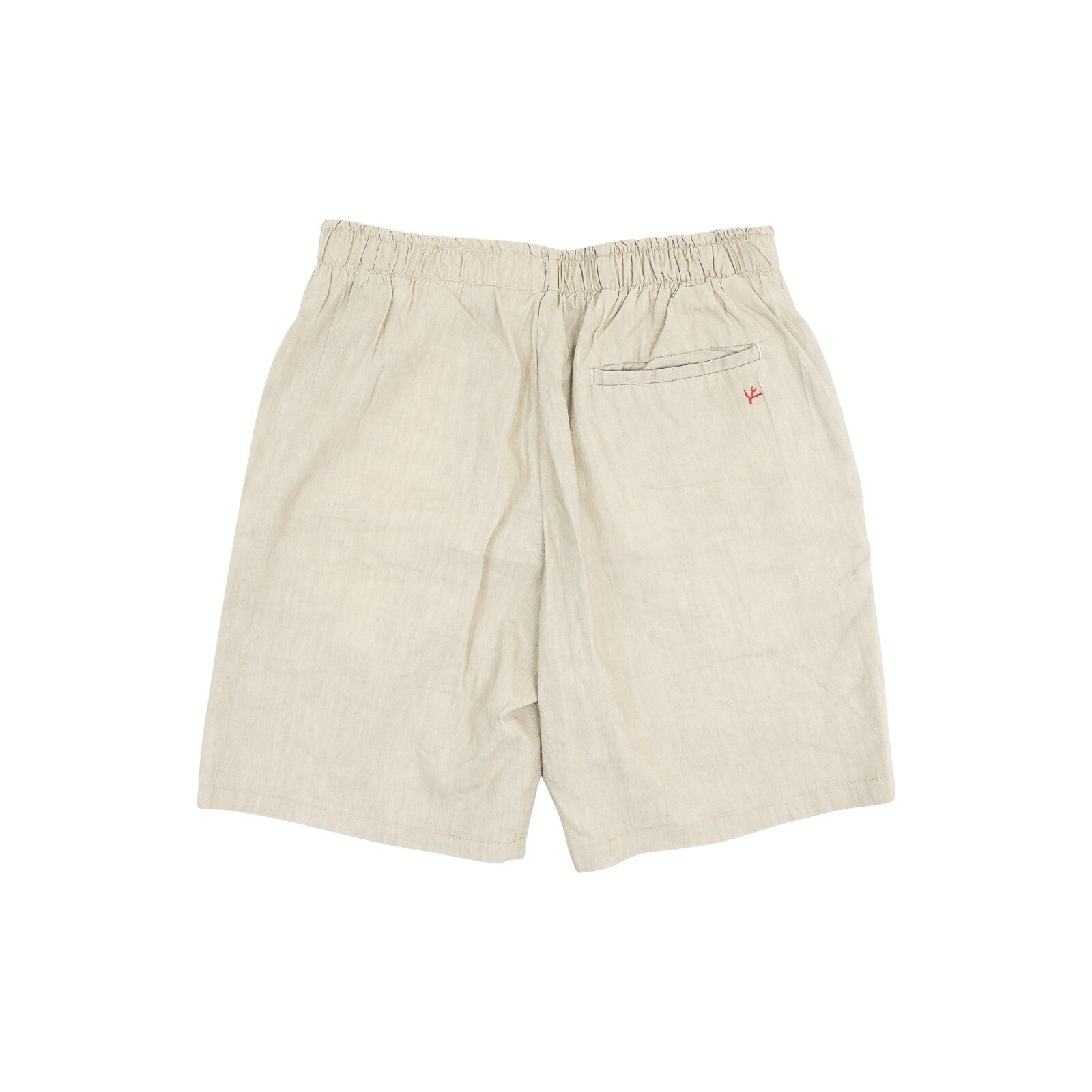 750$ ISAIA NAPOLI Ivory Elastic Band Short Pant Wool / Linen 32 US / 48 EU