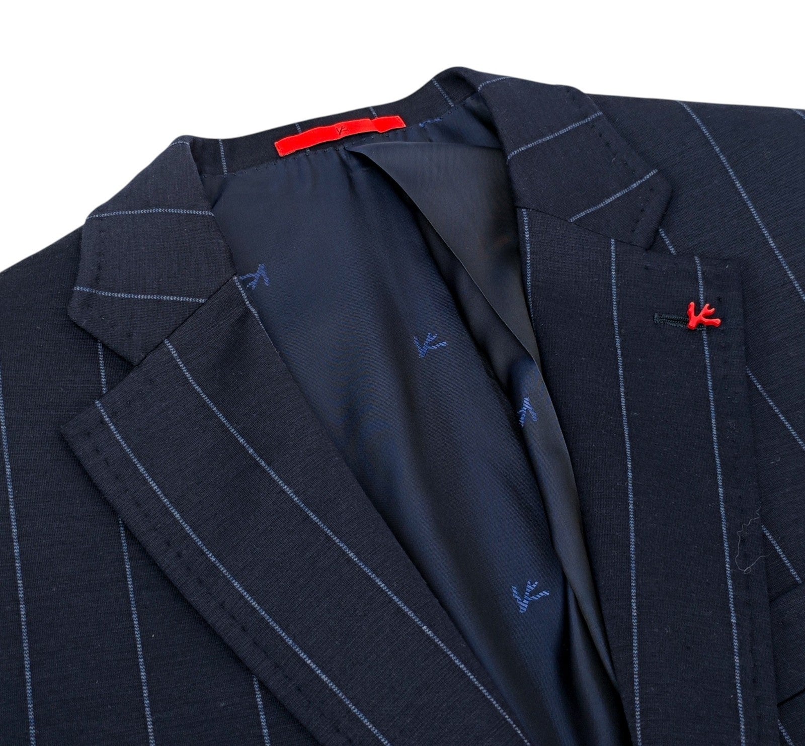 $5725 ISAIA "Capri" Blue Striped Sport Coat Jersey Wool Comfort 42 US / 52 EU 8R