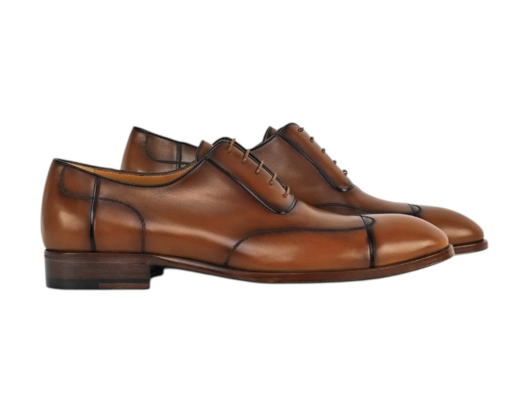 1200$ TESTONI Oxford Shoes Goodyear Welted Calf Caramel 8 UK / 9 US / 42 IT