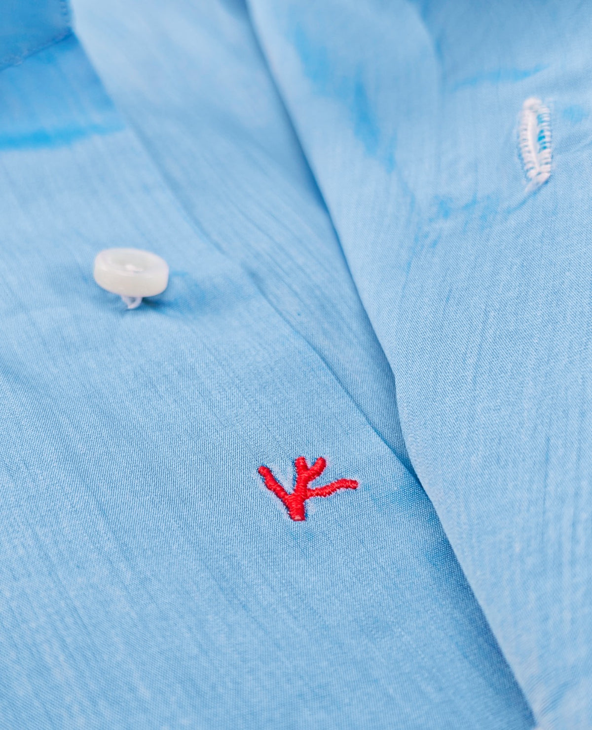 780$ ISAIA "Mix" Dress Shirt Blue Solid Lightwheight Cotton 16.5 - 42