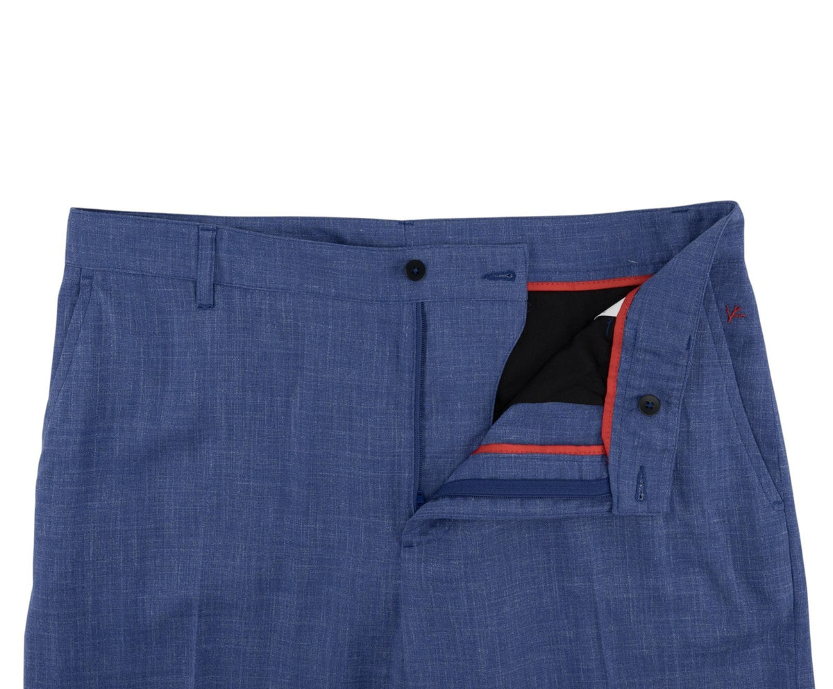 900$ ISAIA NAPOLI Light Blue Sartorial Pant Wool / Silk / Linen 36 US / 52 EU