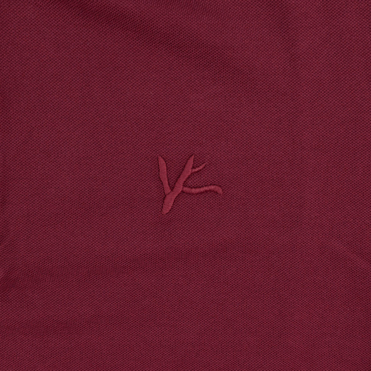 575$ ISAIA NAPOLI Garment Dyed Cotton Piquet Short Sleeve Polo Burgundy Size L