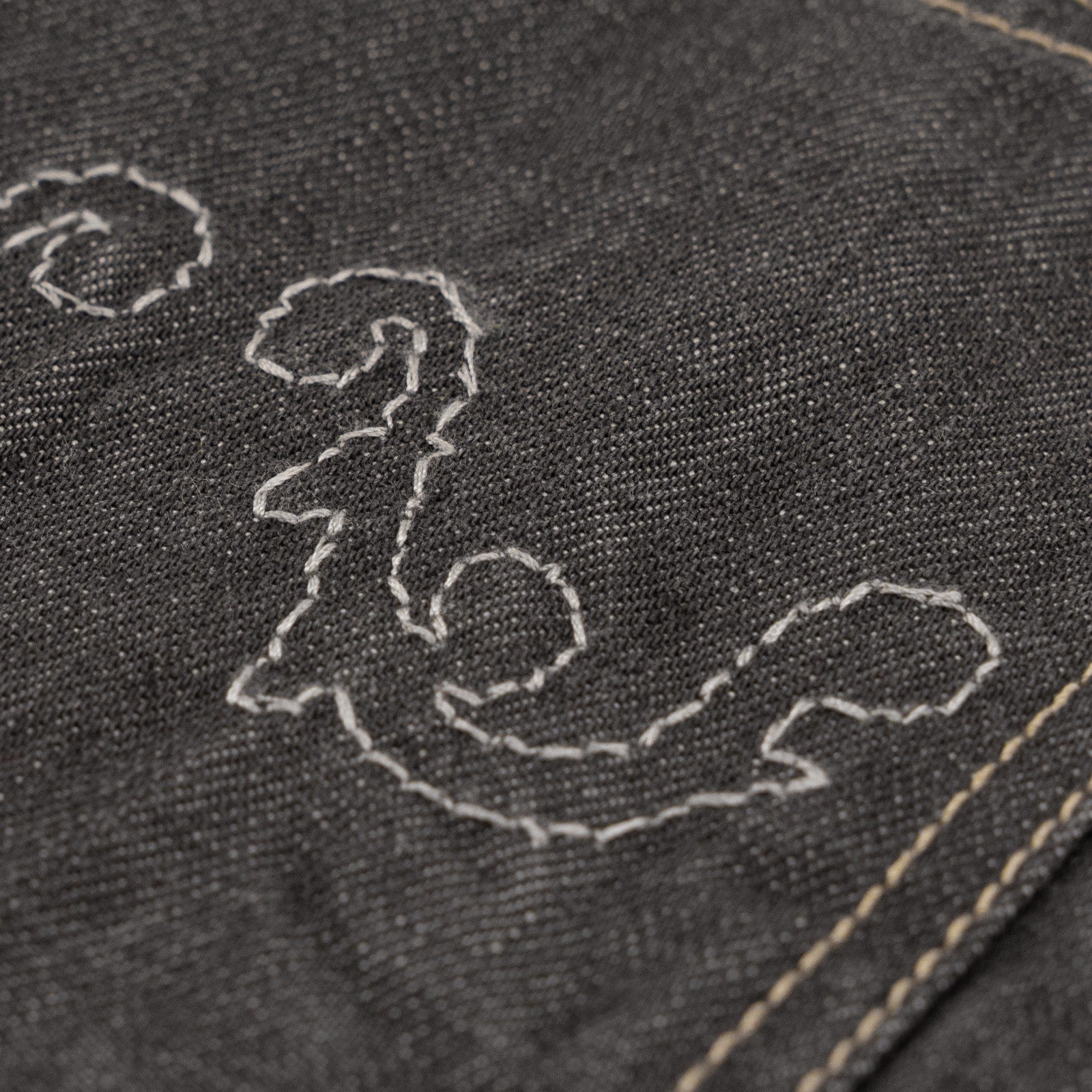 415$ LUIGI BORRELLI NAPOLI Gray Denim Jeans Pant Raw Cotton 36 US / 52 EU