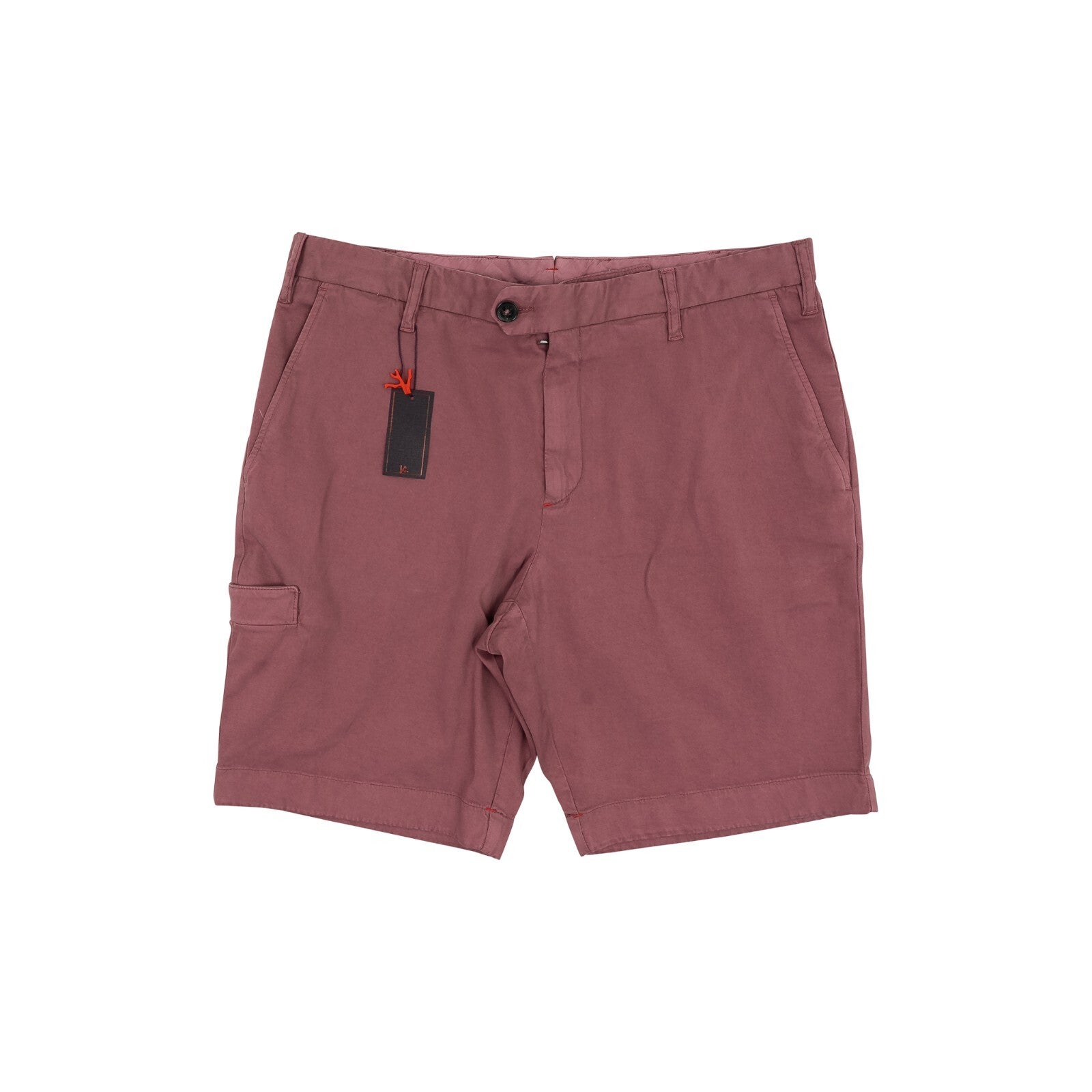 850$ ISAIA NAPOLI Dusty Rose Cargo Short Pant Cotton / Cashmere 34 US / 50 EU