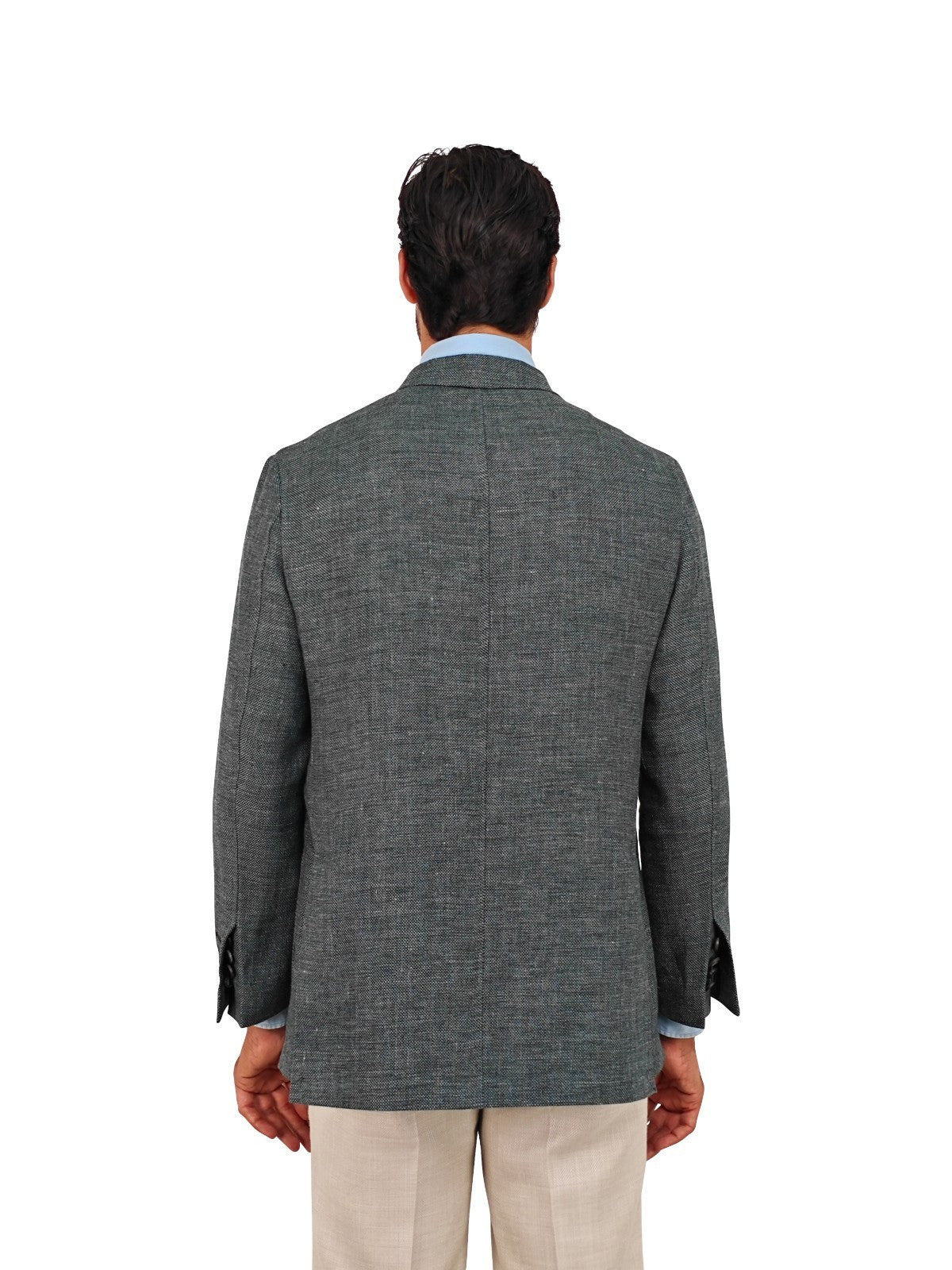 $1650 RUBINACCI NAPOLI Green Jacket Sport Coat Wool / Linen 40 US / 50 EU