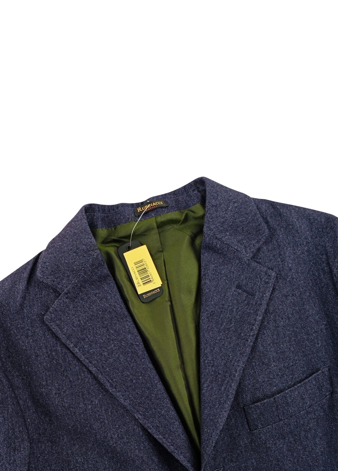 $2200 RUBINACCI NAPOLI Blue Jacket Sport Coat 100% Cashmere Twill 38 US / 48 EU