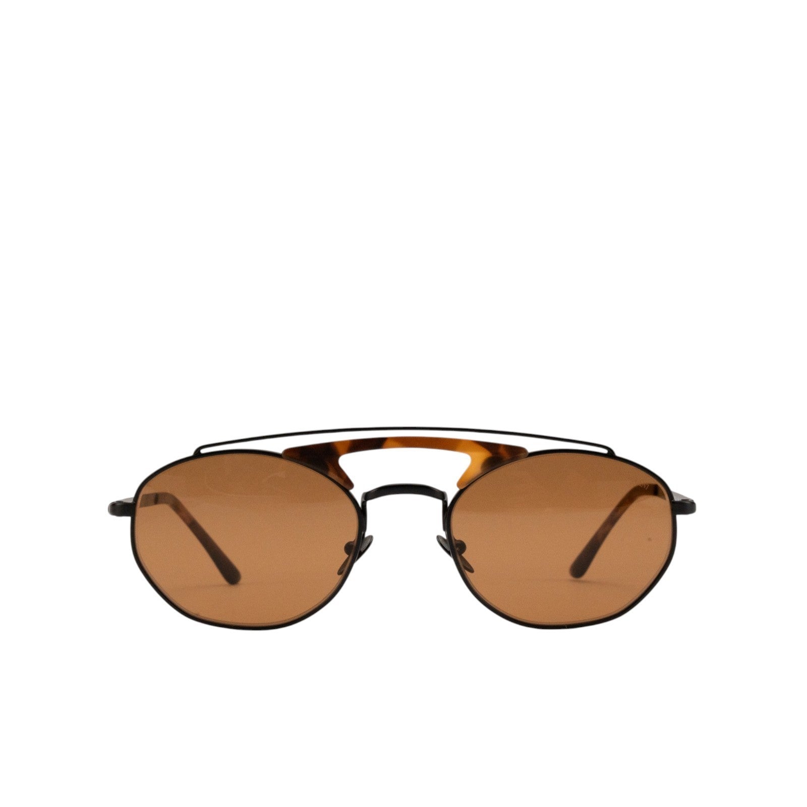 520$ GIORGIO ARMANI Eyeglasses Bridge Round Aviator Sunglasses Matte Tortoise