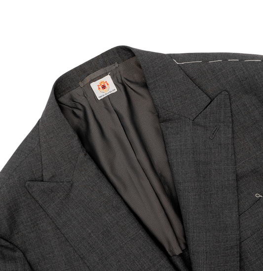 $3450 LUIGI BORRELLI NAPOLI Gray Jacket Sport Coat Knit Wool 44 US / 54 EU  8R