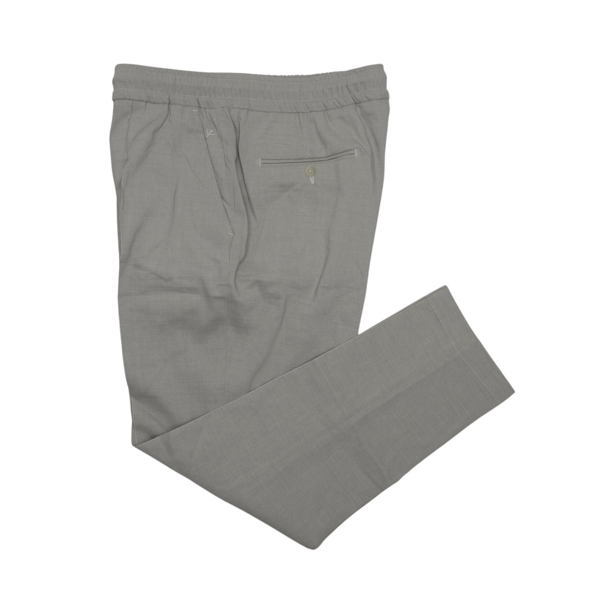 1050$ ISAIA Light Grey Drawstring Pant Regular Tapered Fit 38 US / 54 IT