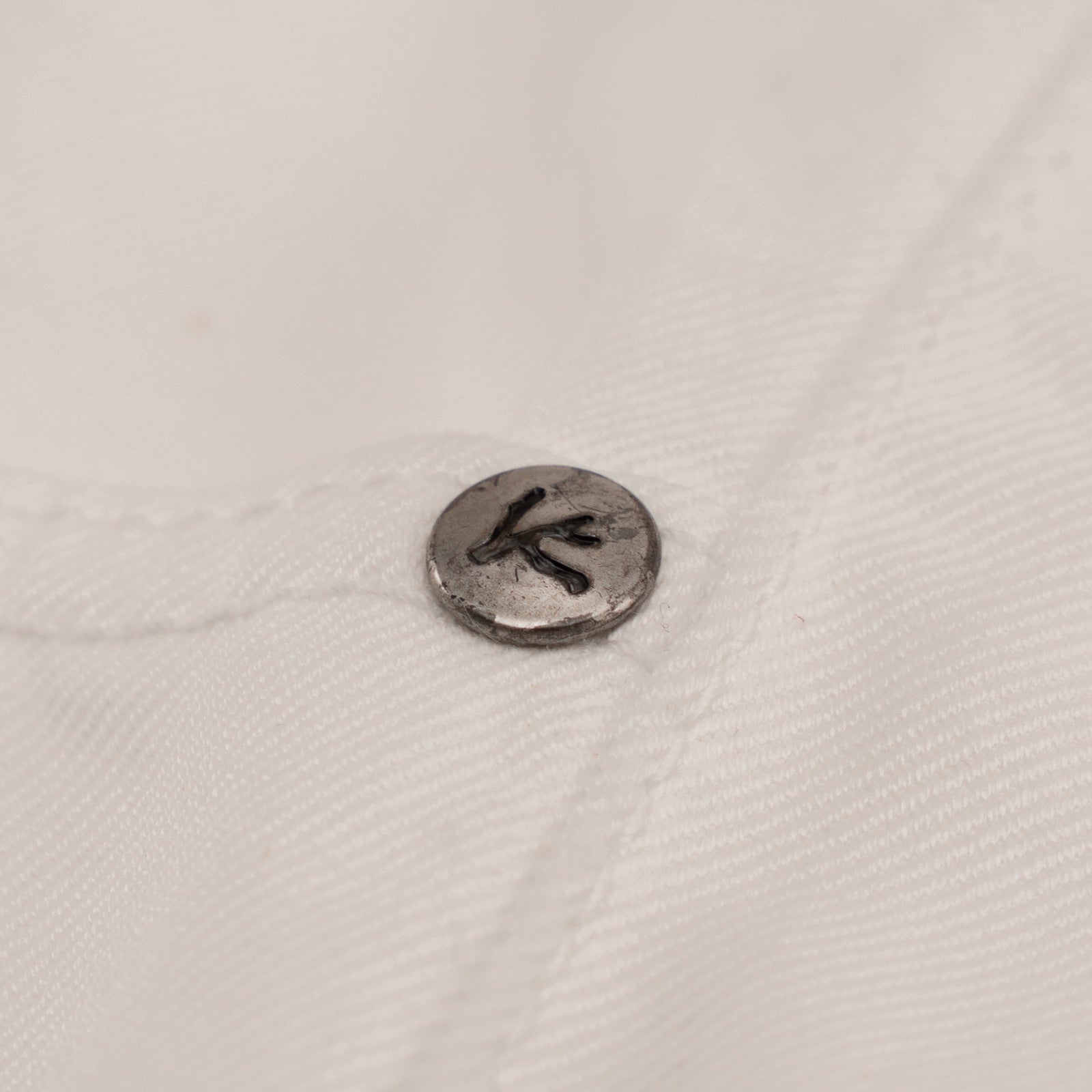 690$ ISAIA NAPOLI White Denim Jeans 5 Pockets Pant Cotton 38 US / 54 EU R