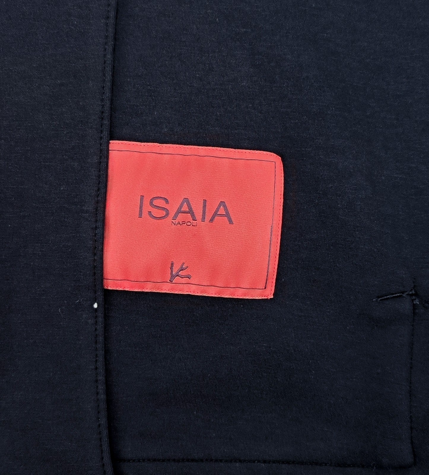 $1850 ISAIA NAPOLI Blue Navy Zip Track Jacket Jogging Jersey Cotton - Cashmere