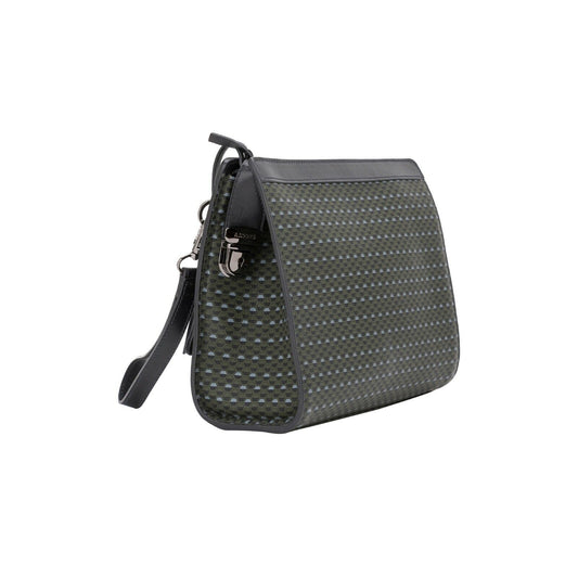 $720 Testoni Bologna Green OPTICAL Calf Hand Clutch Bag + Padlock Key