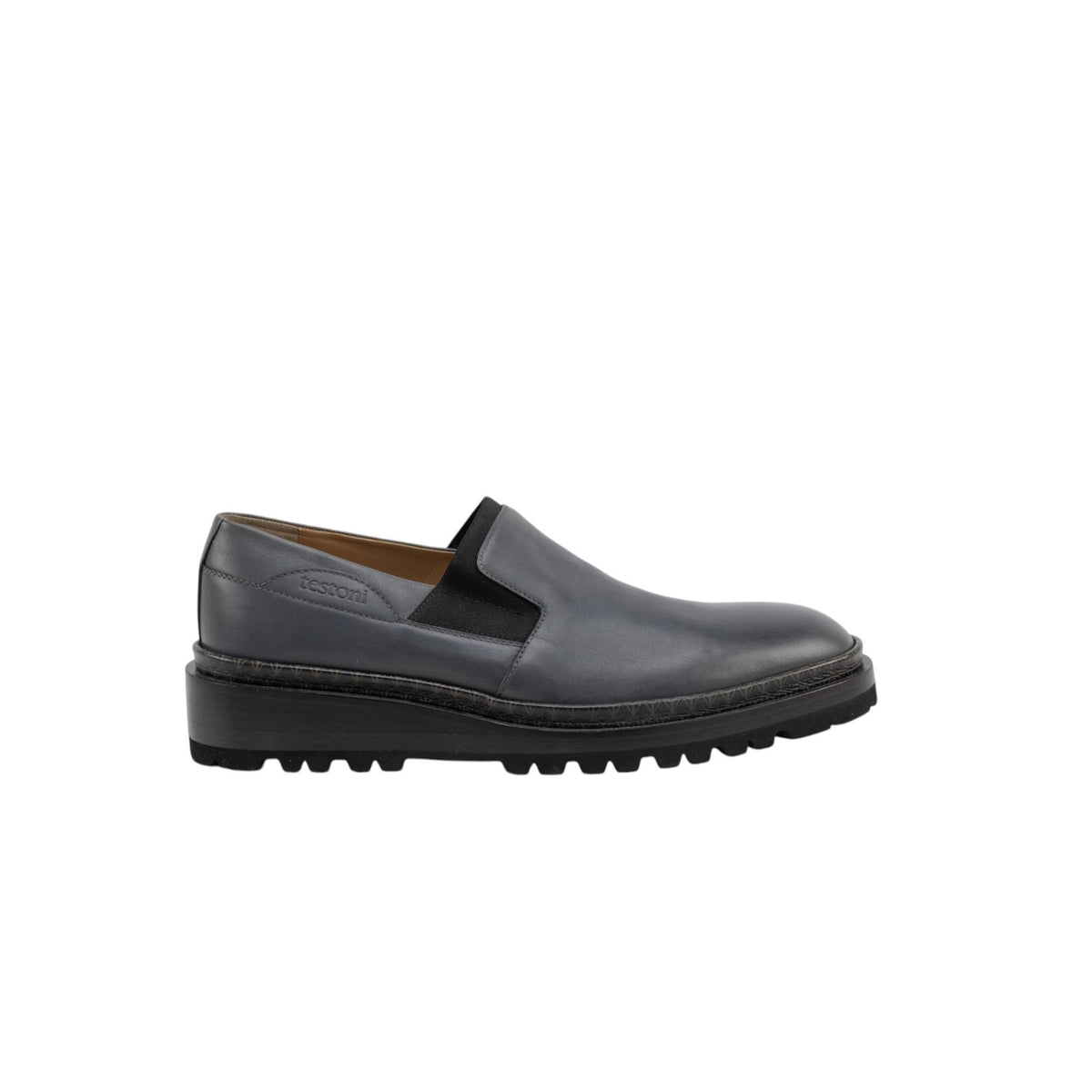 700$ TESTONI Slip On Sport Napa Calf Asphalt 8 UK / 9 US / 42 IT