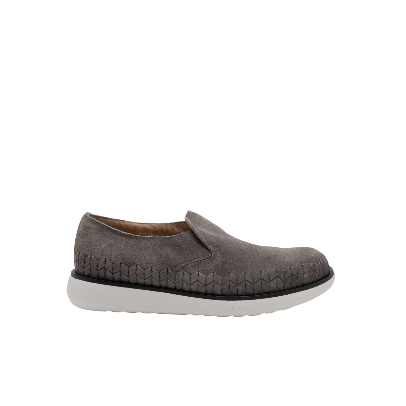 1050$ GIORGIO ARMANI Sneaker Shoes Slip-On Gray Woven Suede 6 UK / 7 US / 40 IT