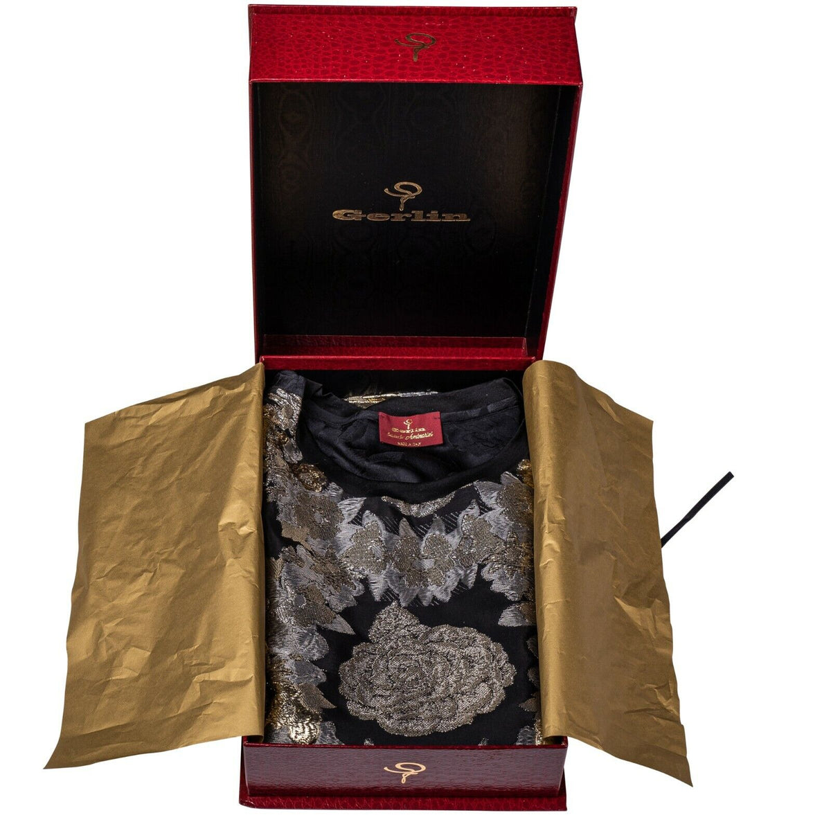 LUXURY 2900$ GERLIN T-Shirt REAL GOLD THREADS 24 karat 100% Silk -  ZILLI