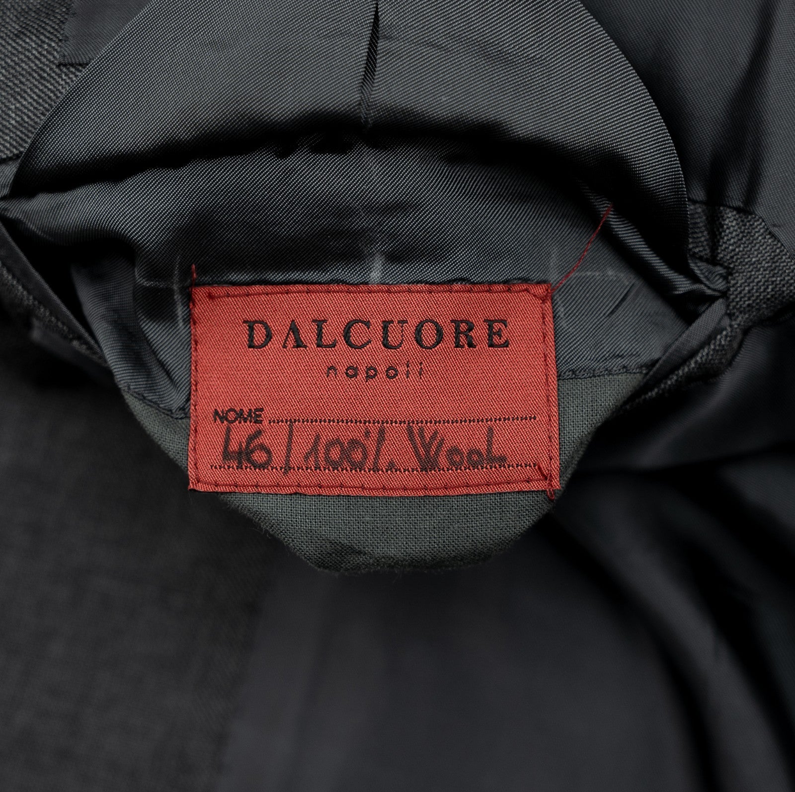 Sartoria DALCUORE NAPOLI Hand-Sewn Jacket Sport Coat Fine Wool Gray 36 US 46 EU