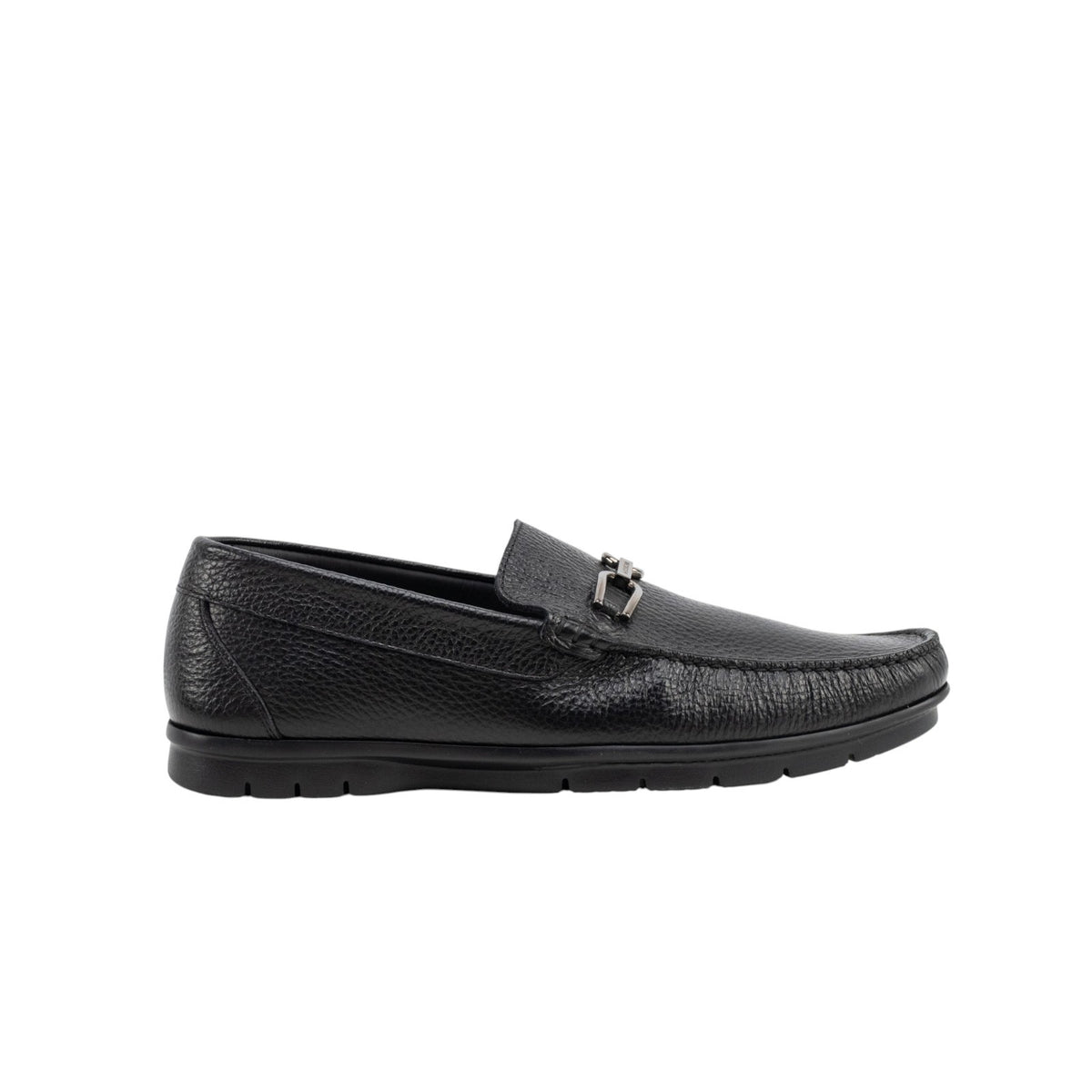 1200$ TESTONI Mocs Black Driver Loafer Printed York Cakf Metal 8 UK  9 US  42 IT