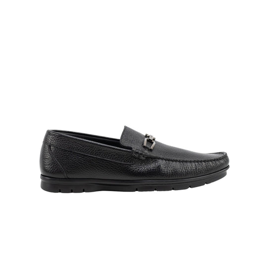 1200$ TESTONI Mocs Black Driver Loafer Printed York Cakf Metal 8 UK  9 US  42 IT