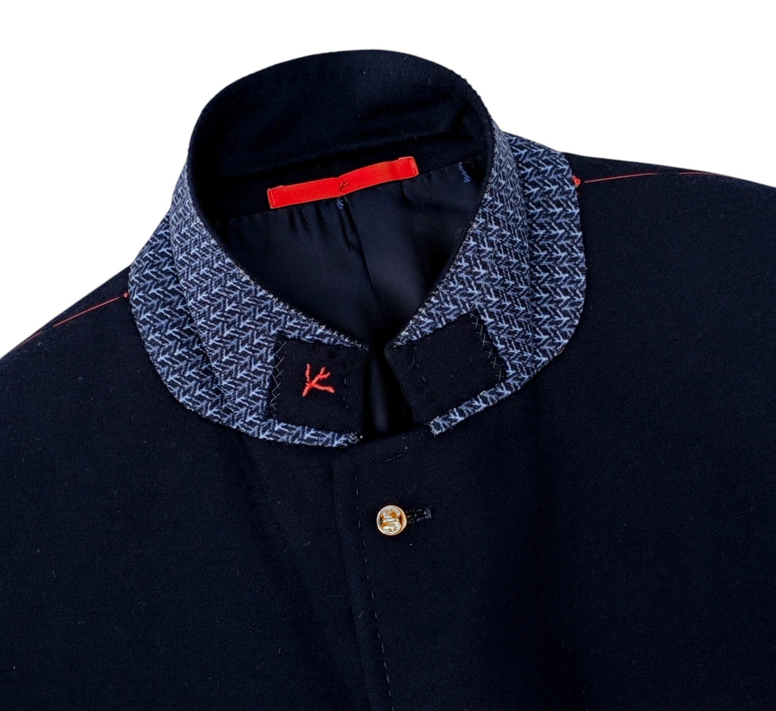 $6190 ISAIA "Capri" Blue Navy Jacket Sport Coat Wool Super 200's  42 US 52 EU 8R