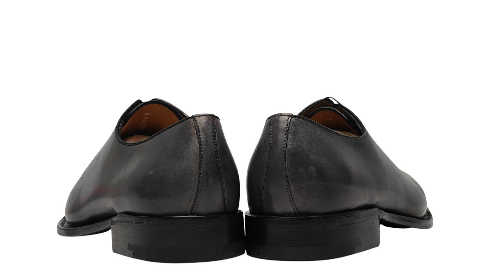 1350$ TESTONI "Piuma" Oxford Shaded Calf Concrete / Black 8 UK / 9 US / 42 IT