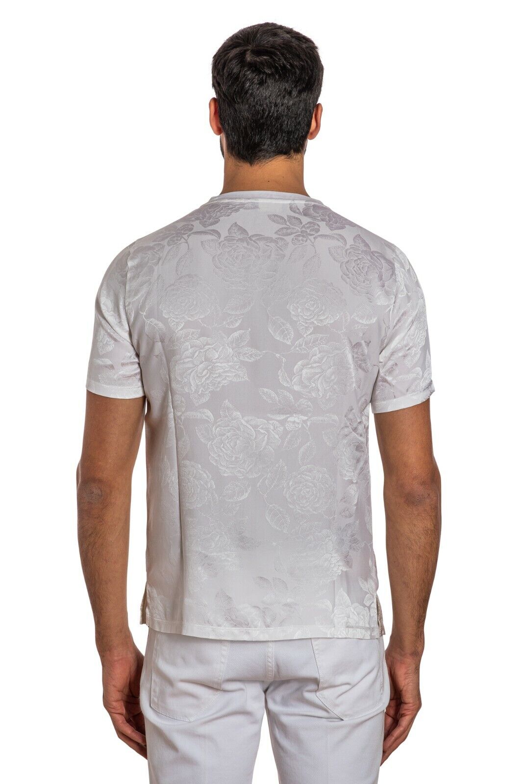 LUXURY 2900$ GERLIN T-Shirt REAL GOLD THREADS 24 karat 100% Silk   ZILLI