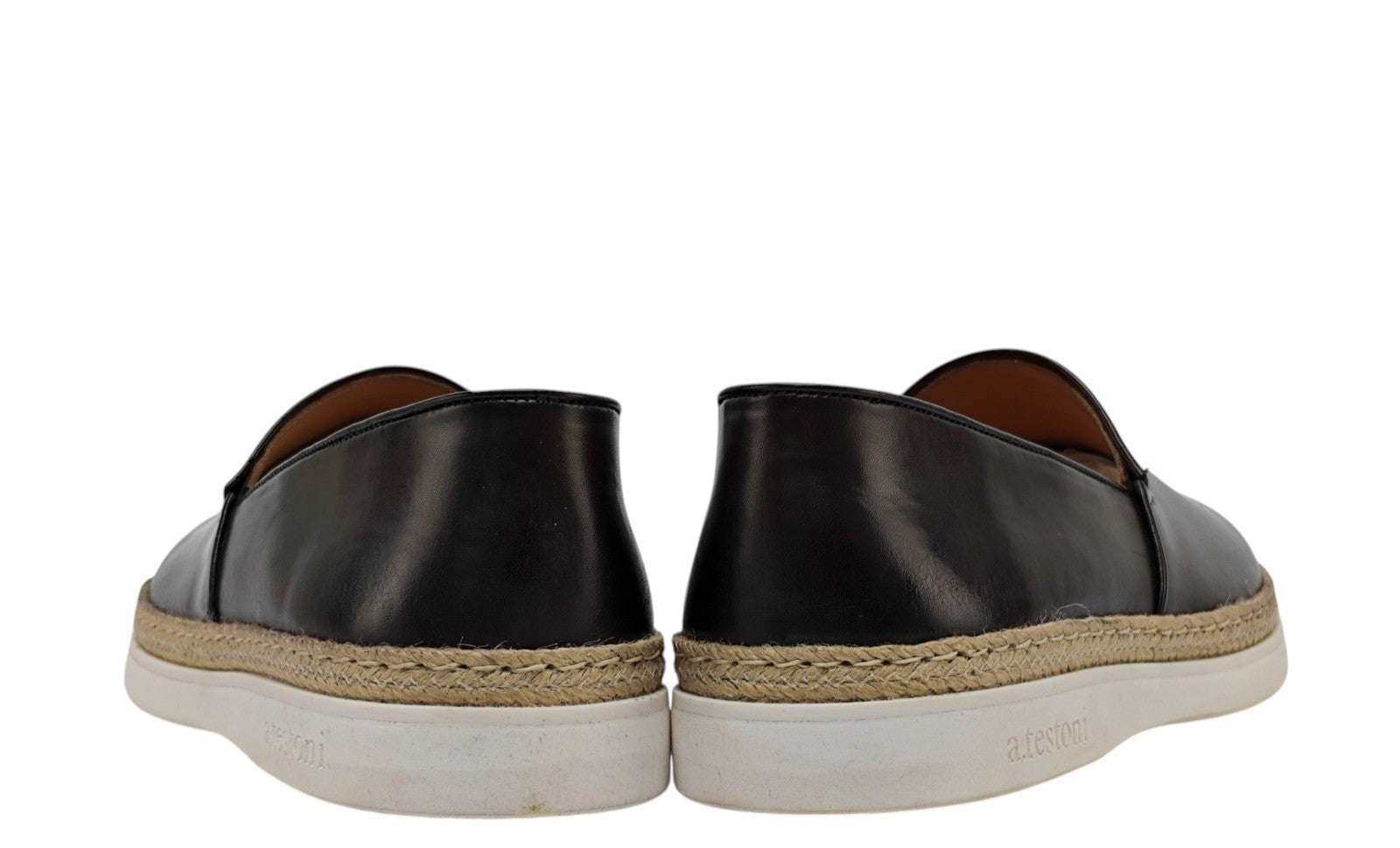 900$ TESTONI Espadrillas Sneaker Shoes Lux Calf Cigar 8 UK / 9 US / 42 IT