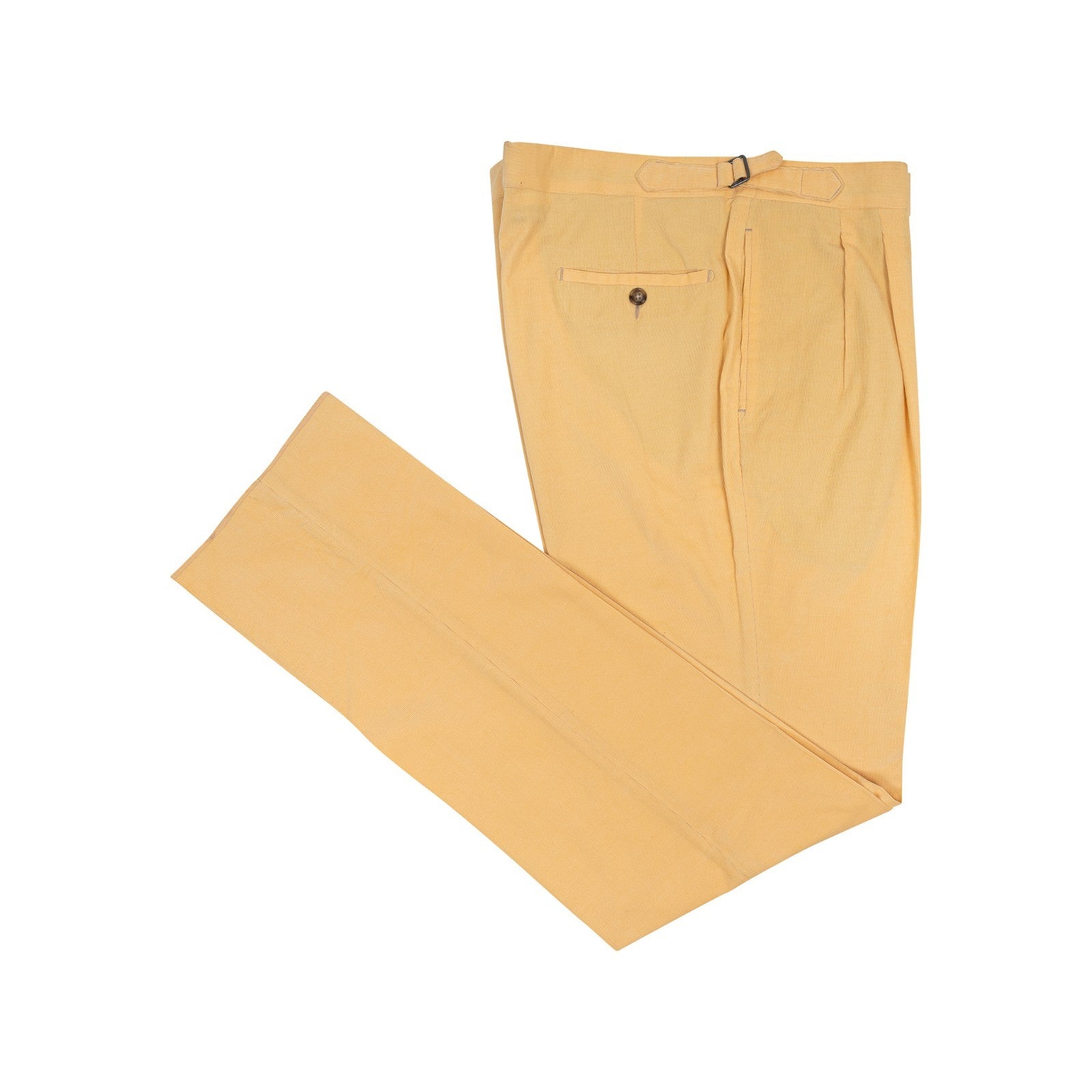 625$ RUBINACCI NAPOLI Cream Cotton Corduroy Trouser Pant Made in Napoli