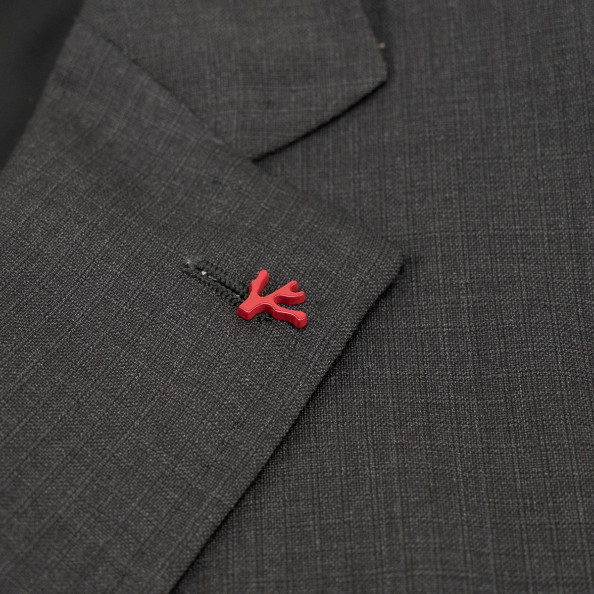 $6550 ISAIA NAPOLI "Capri" Charcoal Gray Suit Hand-Sewn Fine Wool Micro Checks