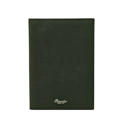 220$ PINEIDER FIRENZE 1774 Passport Holder Saffiano Grain Calf Serpentino Green