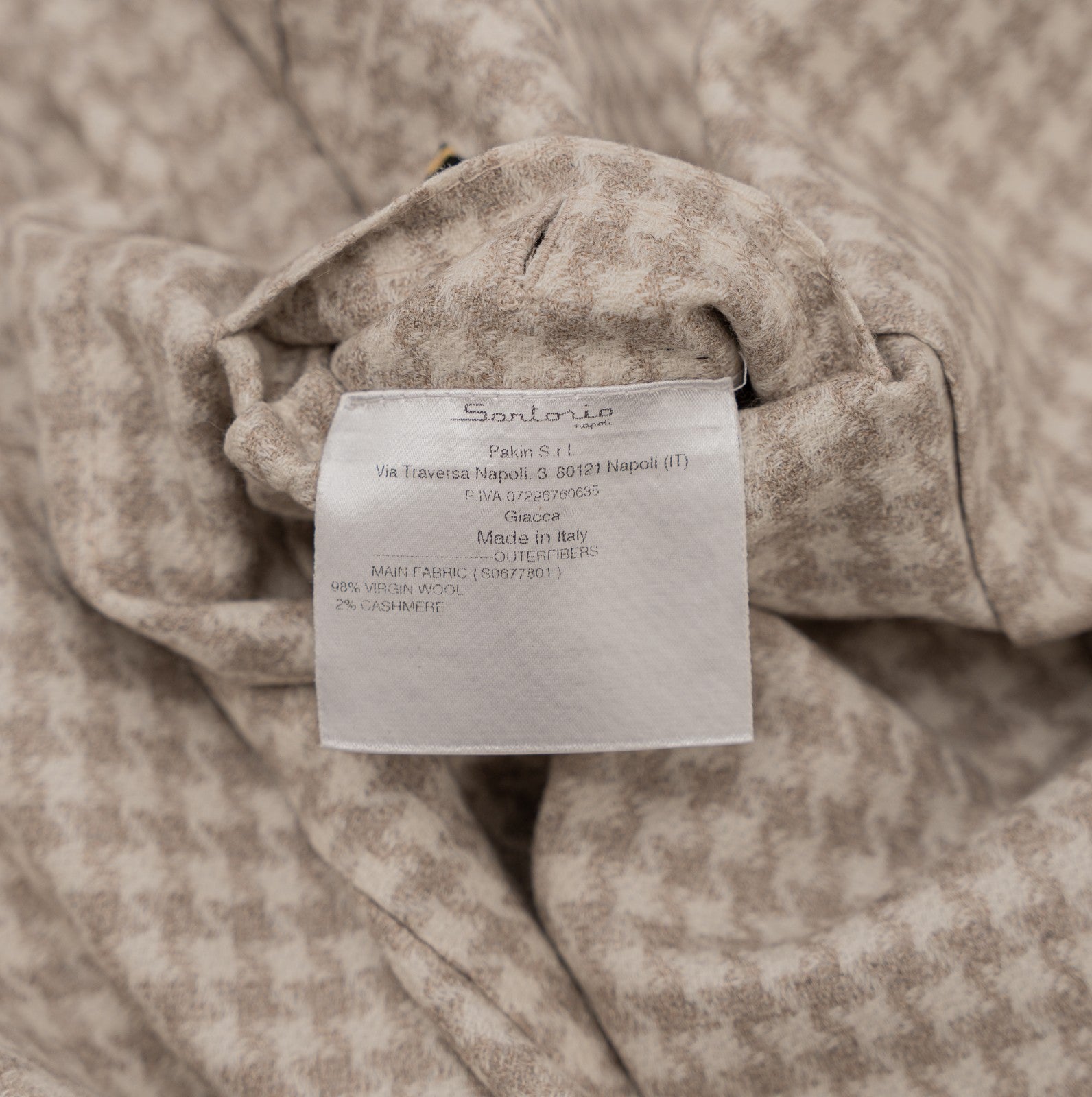 1900$ SARTORIO KITON NAPOLI Beige Jacket Sport Coat Wool Cashmere 40 US 50 EU 9R
