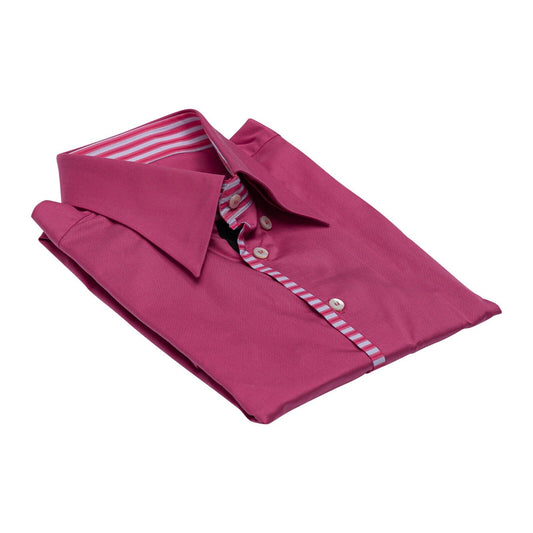 690$ ITALIAN LUXURY GERLIN Shirt Fucsia Alumo Cotton 1D ZILLI
