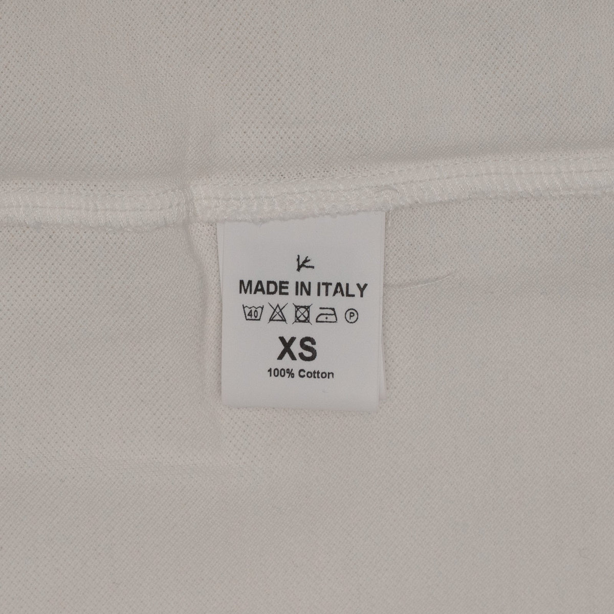 695$ ISAIA NAPOLI White Short Sleeve Polo Jersey Cotton Size XS - Made in Italy
