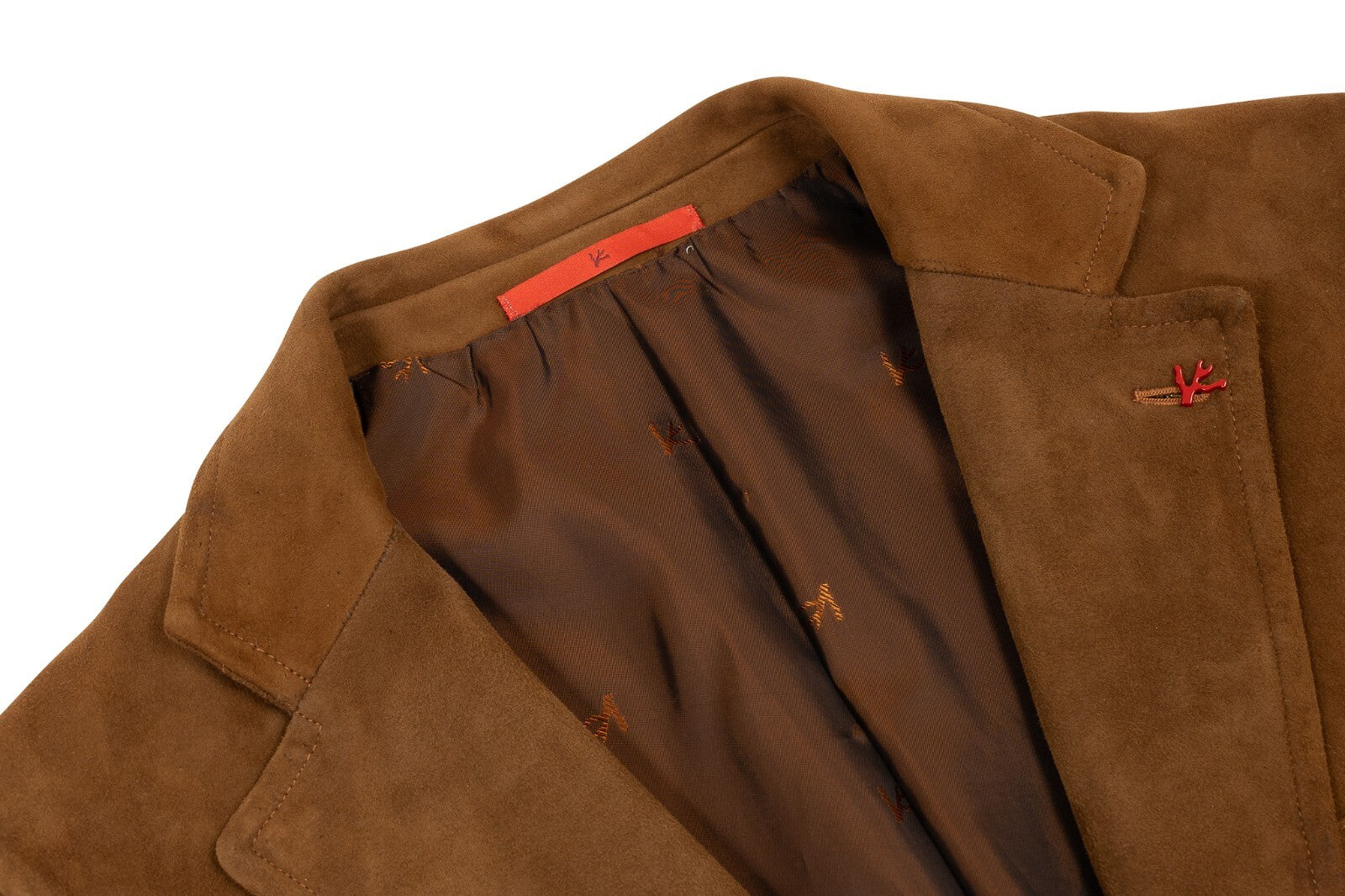 6800$ ISAIA Camel Safari Jacket Suede 100% Lambskin Leather 38 US 48 EU