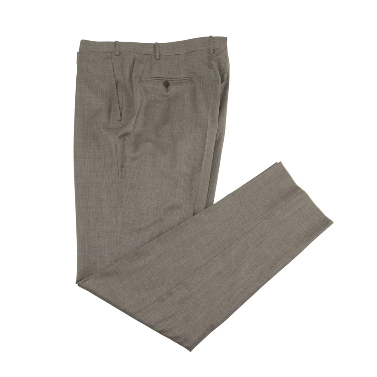$7255 ISAIA NAPOLI "Sanita" Taupe Suit Extralight Fine Wool 50 US / 60 EU 8R