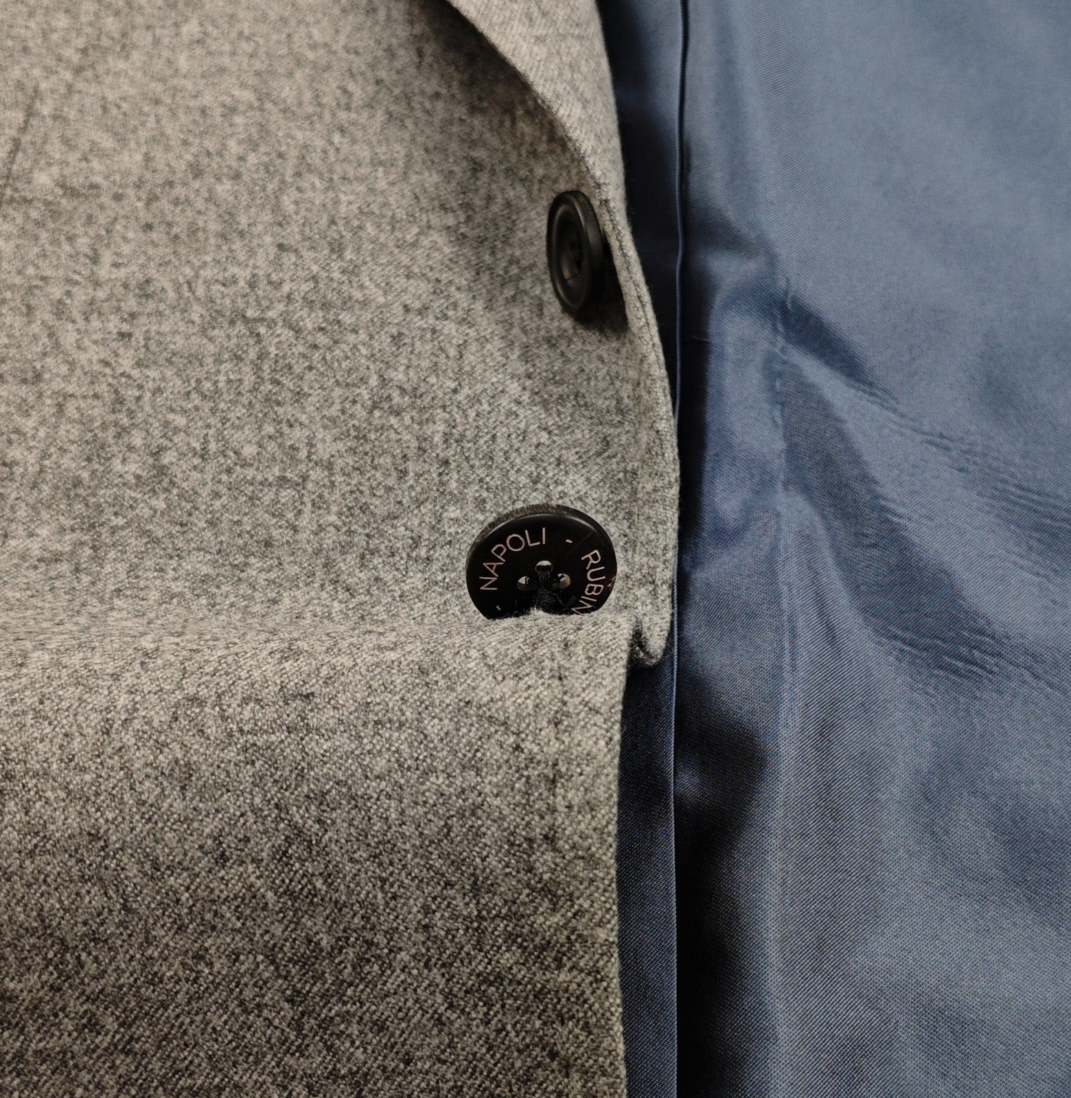 $1870 RUBINACCI NAPOLI Gray 3/2 Roll Jacket Sport Coat Wool 40 US / 50 EU