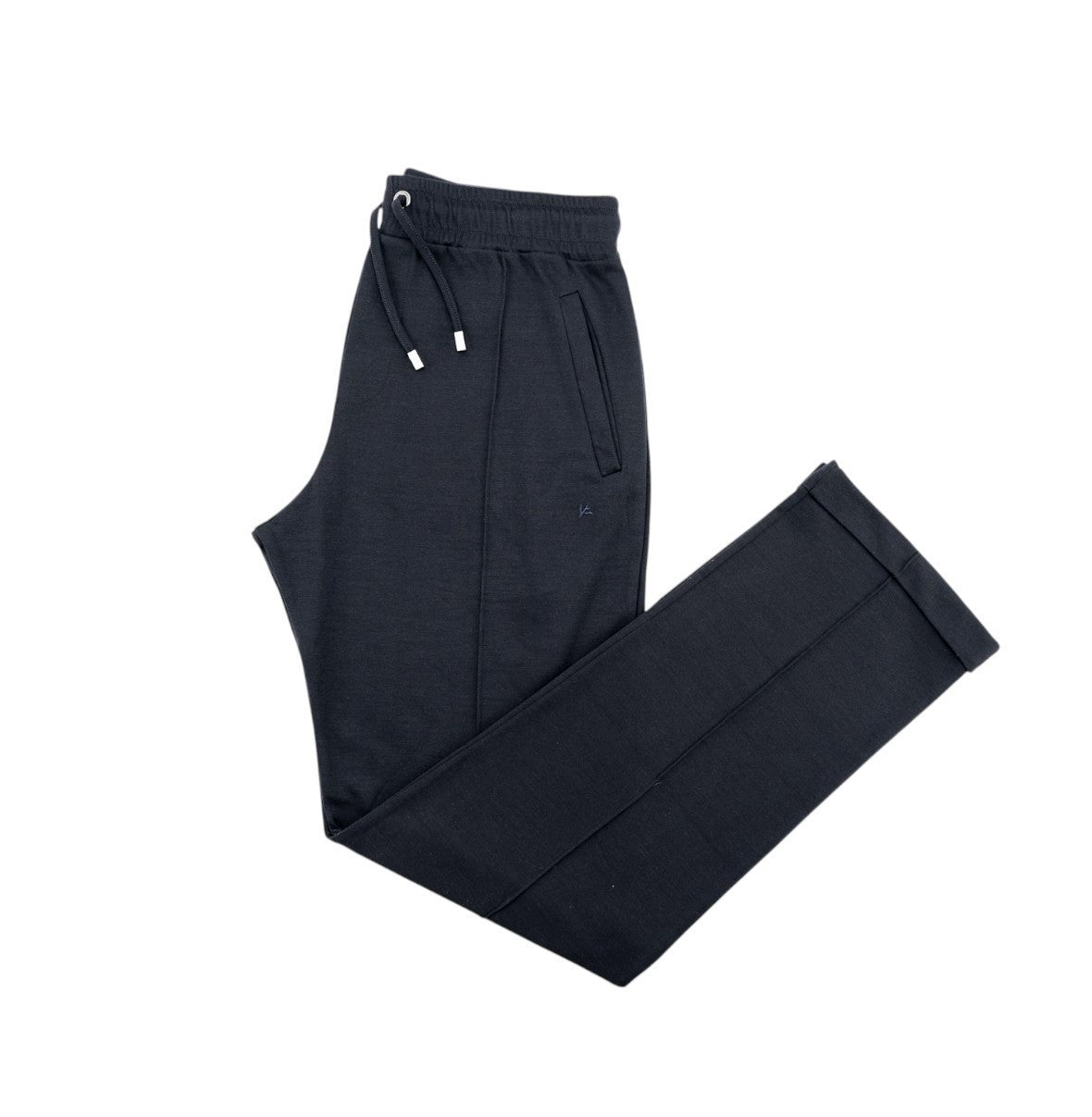 1200$ ISAIA NAPOLI Blue Navy Drawstring Track Pant Jersey Cotton Size L