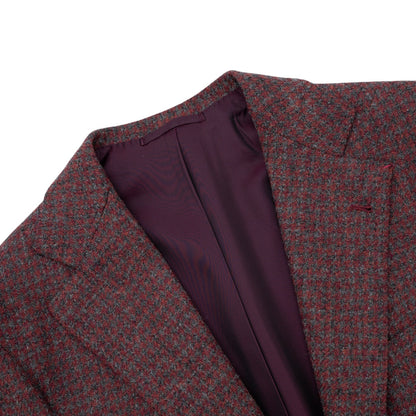 Sartoria DALCUORE NAPOLI Total Hand-Sewn Suit Burgundy Flannel Wool 40 US 50 EU