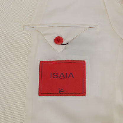 $6500 ISAIA NAPOLI "Sanita" Smoking Tuxed Blazer Sport Coat Ivory Fine Wool