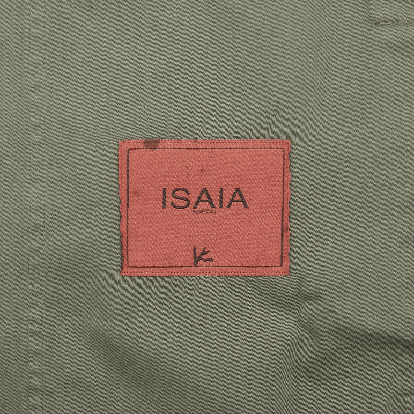 $1350 ISAIA NAPOLI Green Hand-Sewn Overshirt Jacket Cotton Size L