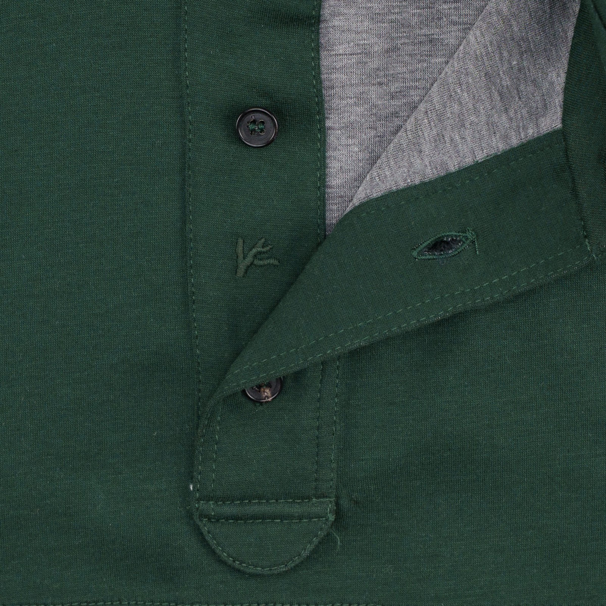 695$ ISAIA NAPOLI Forest Green Polo Jersey Cotton Size M - Made in Italy