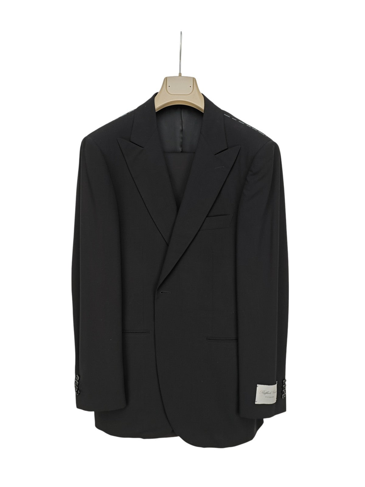 2400$ RAFFAELE CARUSO Cerimonia Black Superfine 110’s Wool Suit 40 US / 50