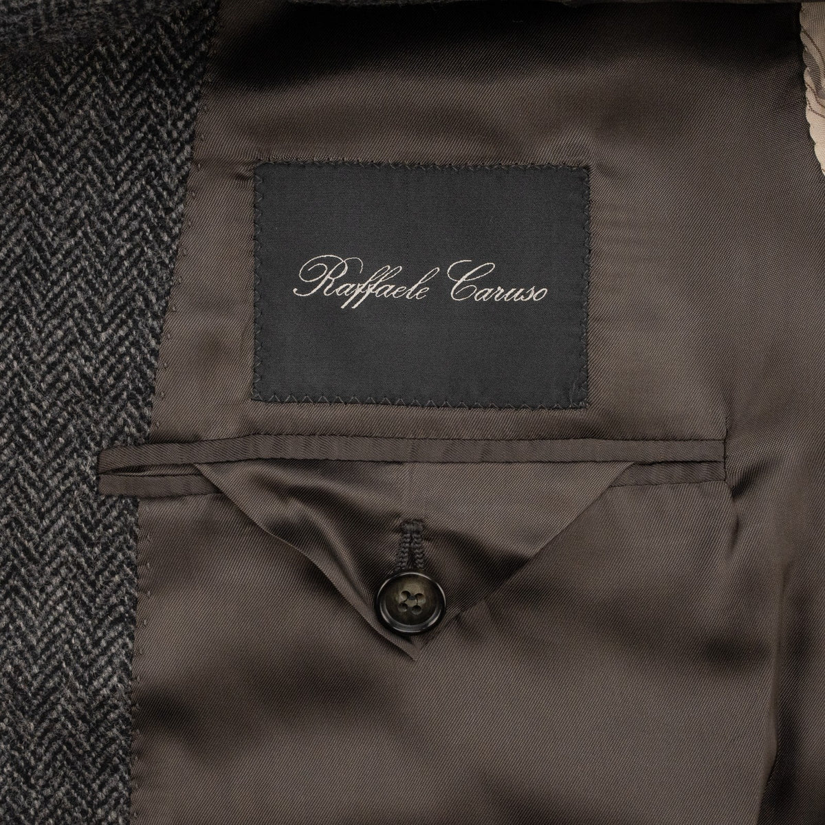 1900$ RAFFAELE CARUSO Gray 3/2 Roll Jacket Sport Coat Cashmere Wool 44 US 54 IT