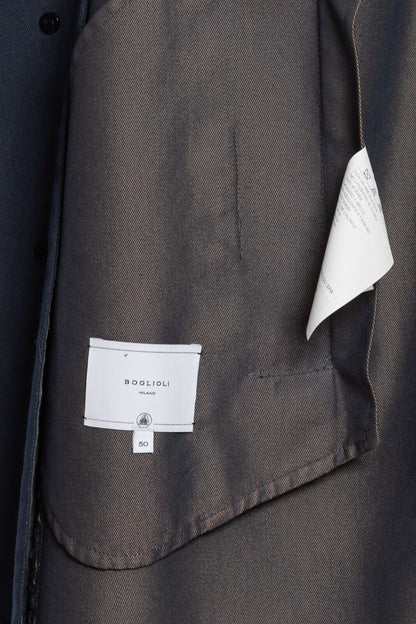 $1650 BOGLIOLI MILANO Blue "DUSTER" Coat Cotton Twill 40 US / 50 EU