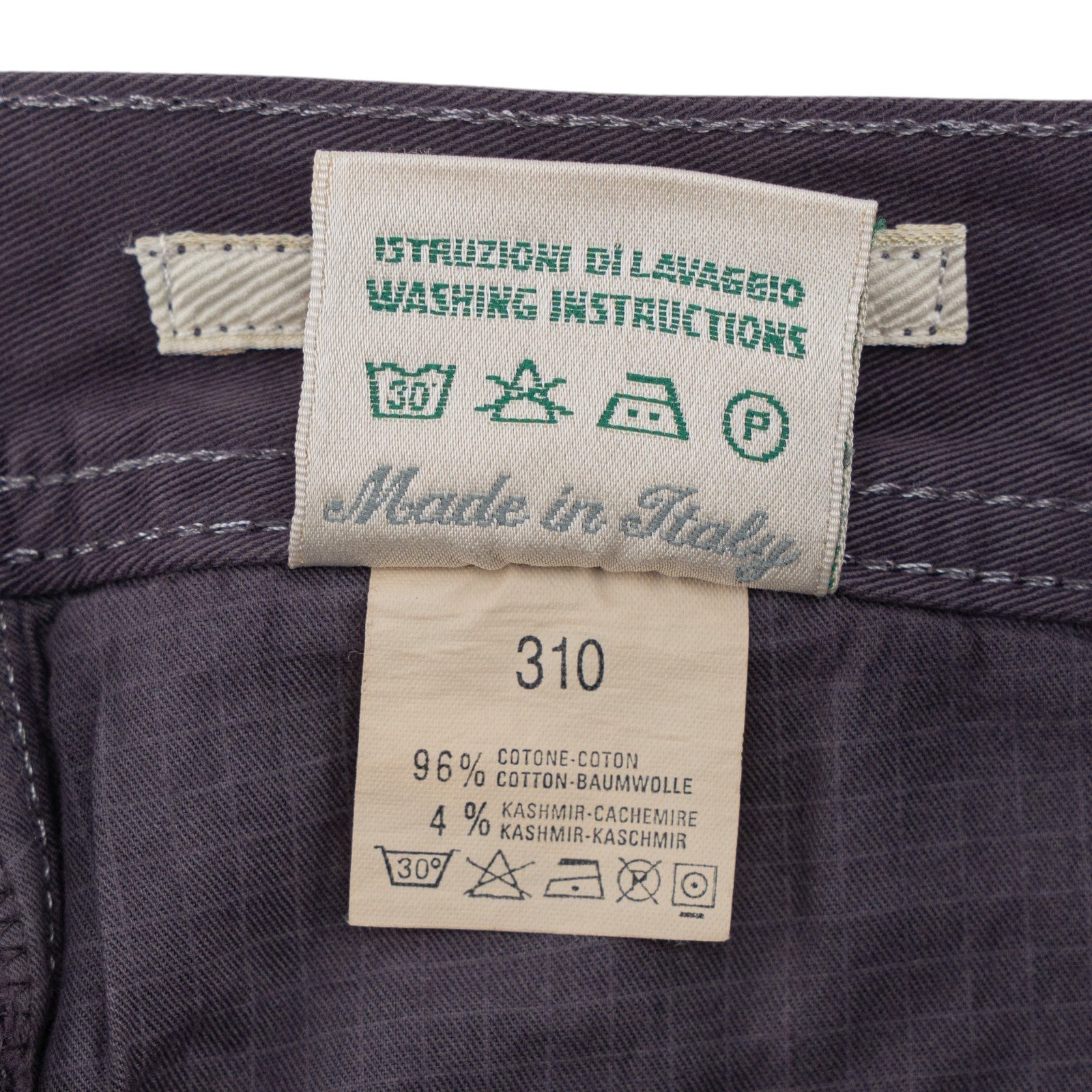 415$ LUIGI BORRELLI NAPOLI Purple Denim Jeans Pant Twill Cotton 34 US / 50 EU