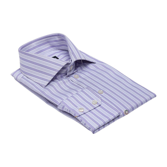 690$ ITALIAN LUXURY GERLIN Shirt Striped Lilac Cotton 16 - 41 3H BIJAN