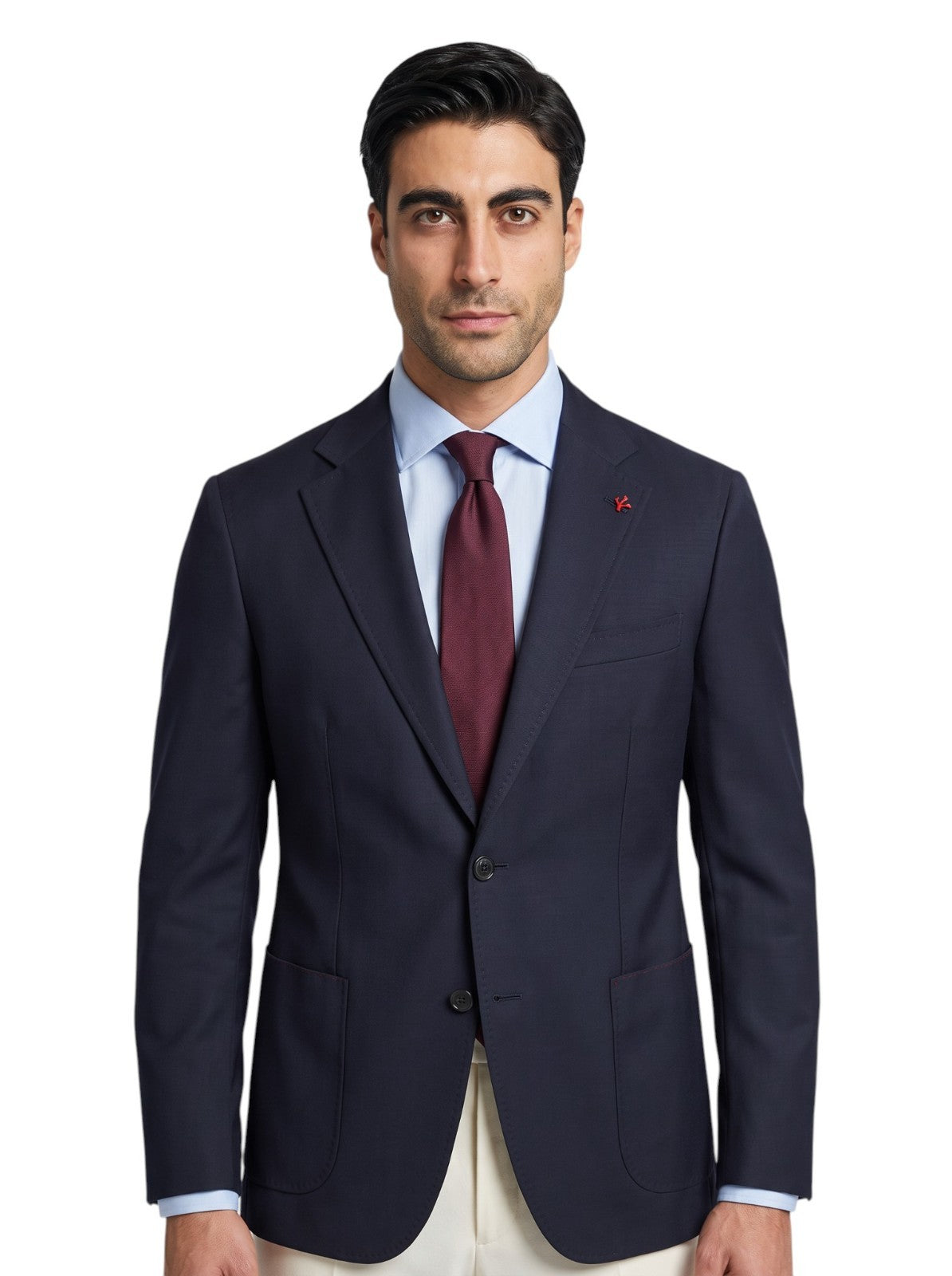 $5750 ISAIA NAPOLI "Domenico" Blue Jacket Sport Coat Fine Wool 46 US / 56 EU 7R