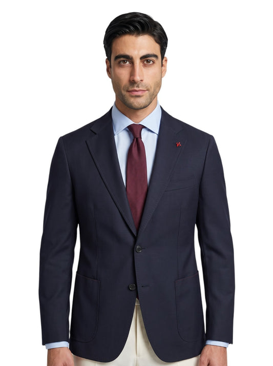 $5750 ISAIA NAPOLI "Domenico" Blue Jacket Sport Coat Fine Wool 46 US / 56 EU 7R