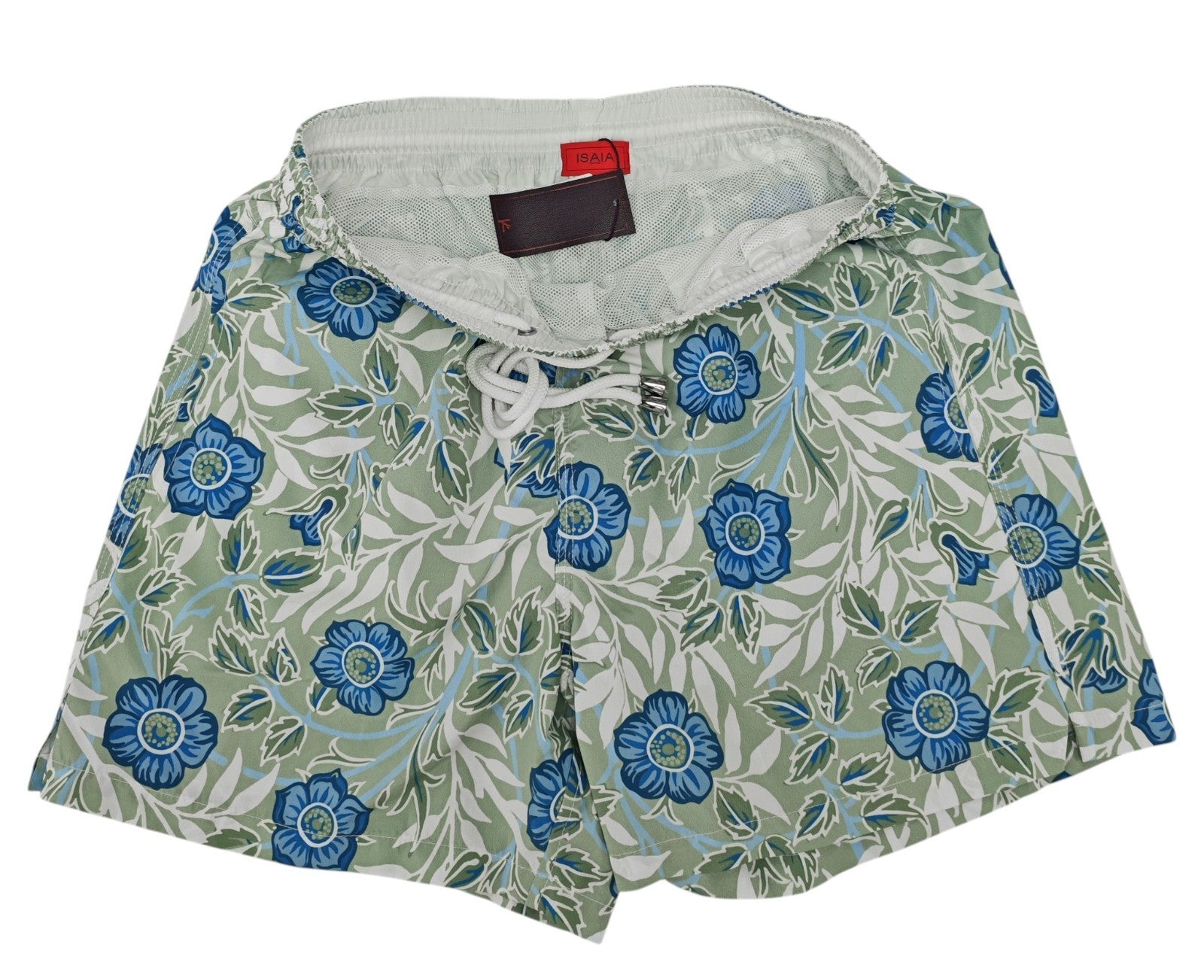 395$ ISAIA NAPOLI "Floral" Swimsuit Swim Trunks whit Drawstring Waist Size S
