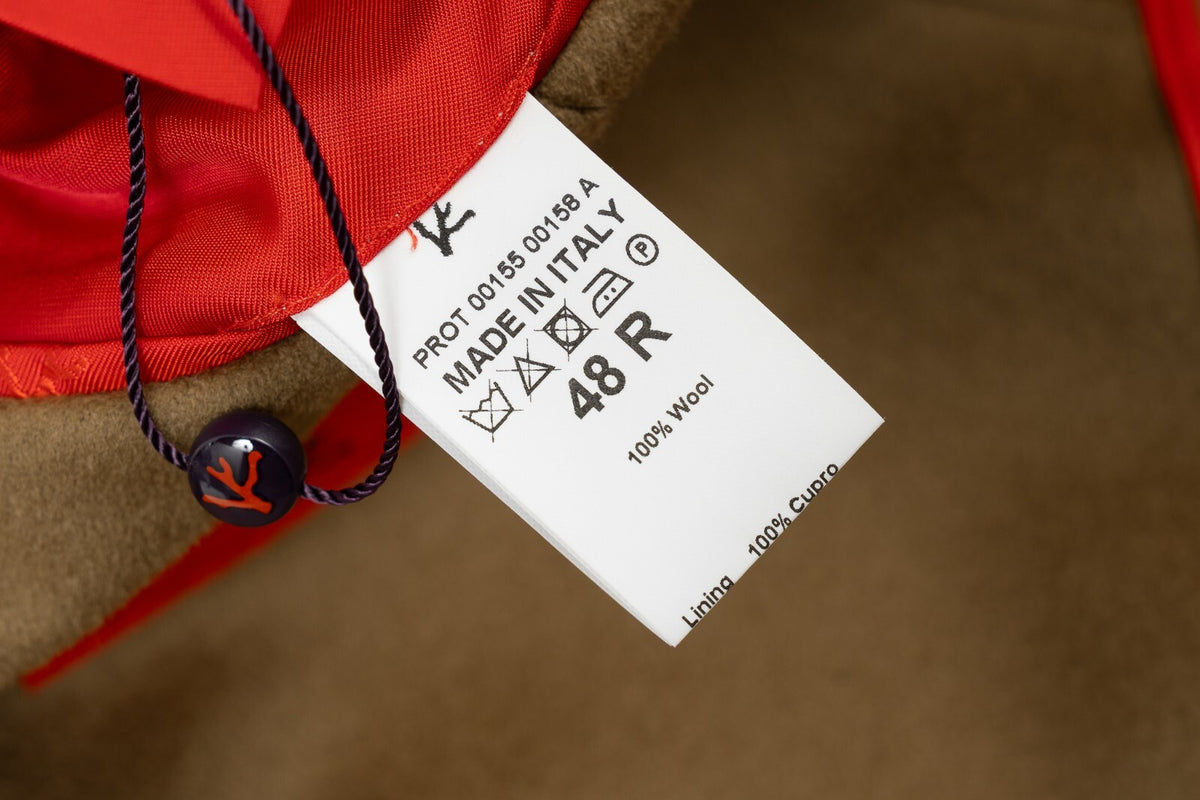 5900$ ISAIA NAPOLI Camel Single Breasted Overcoat Coat Wool 38 US / 48 EU