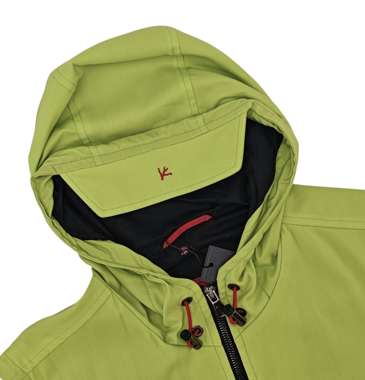 $2850 ISAIA NAPOLI Fluo Yellow Vest Jacket Techno Wool - Silk 38 US / 48 EU R